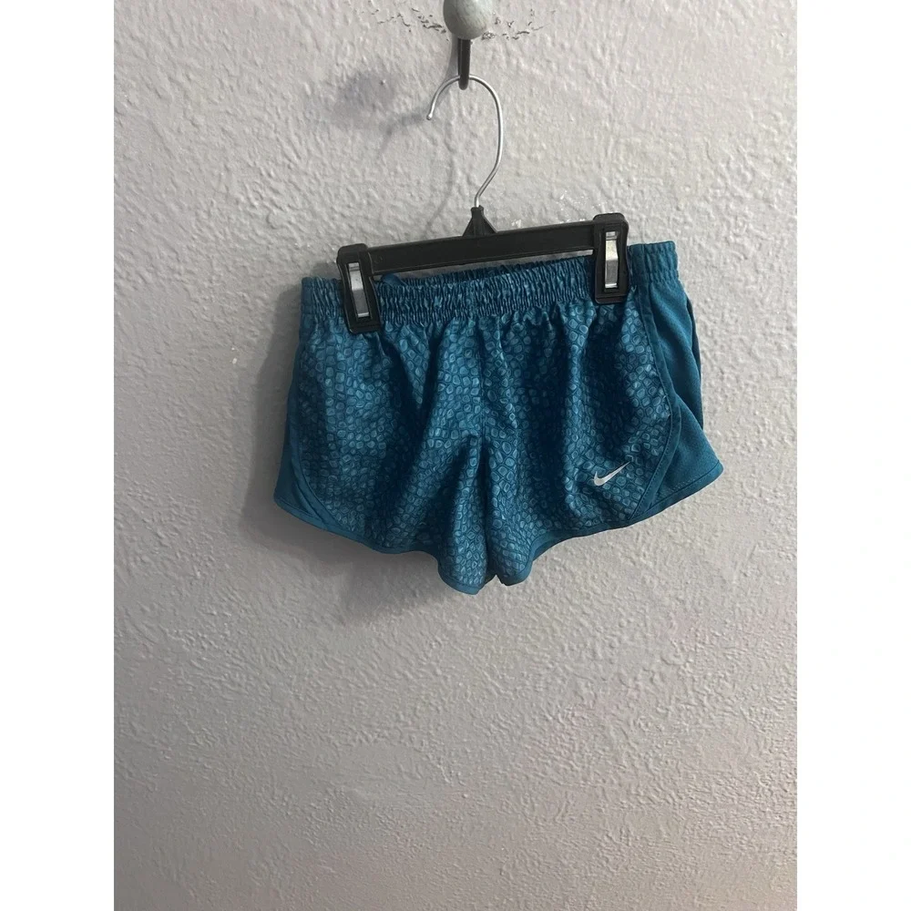 Nike Girls‎ Bluish Greenish  Printed Running Shorts Size Small